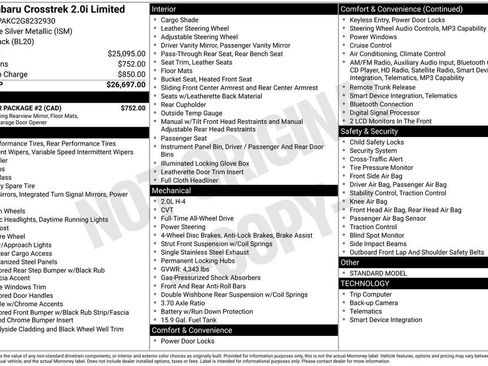 Used 2016 Subaru Crosstrek 2.0i Limited w/ Popular Package #2 image 4