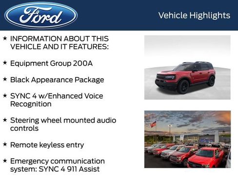 New 2025 Ford Bronco Sport Big Bend w/ Black Appearance Package AWD/4WD image 4