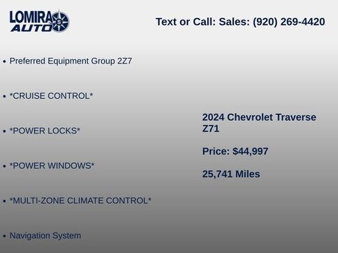 Used 2024 Chevrolet Traverse Z71 AWD/4WD image 6