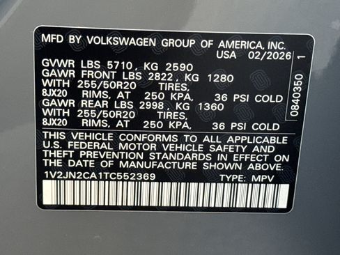 New 2026 Volkswagen Atlas SE FWD image 16