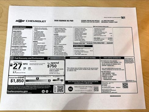 New 2026 Chevrolet Equinox RS w/ Convenience Package III image 14