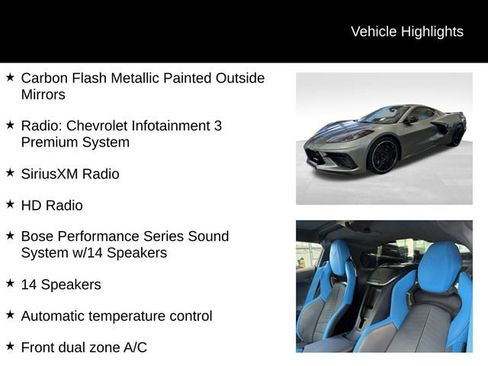 Used 2022 Chevrolet Corvette Stingray Premium Cpe w/ Z51 Performance Package RWD image 15