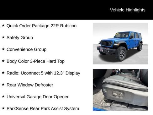 Used 2026 Jeep Wrangler Unlimited Rubicon w/ Safety Group AWD/4WD image 8