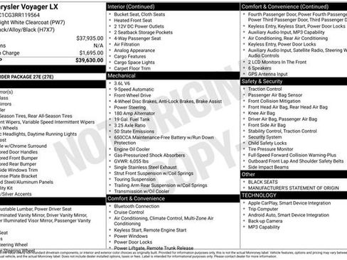 Used 2024 Chrysler Voyager LX FWD image 2