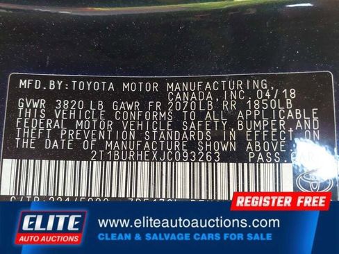 Used 2018 Toyota Corolla SE FWD image 17