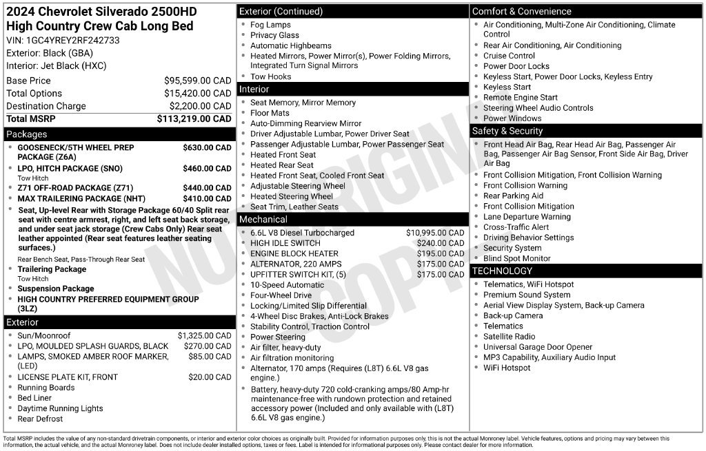 Used 2024 Chevrolet Silverado 2500 High Country AWD/4WD image 2