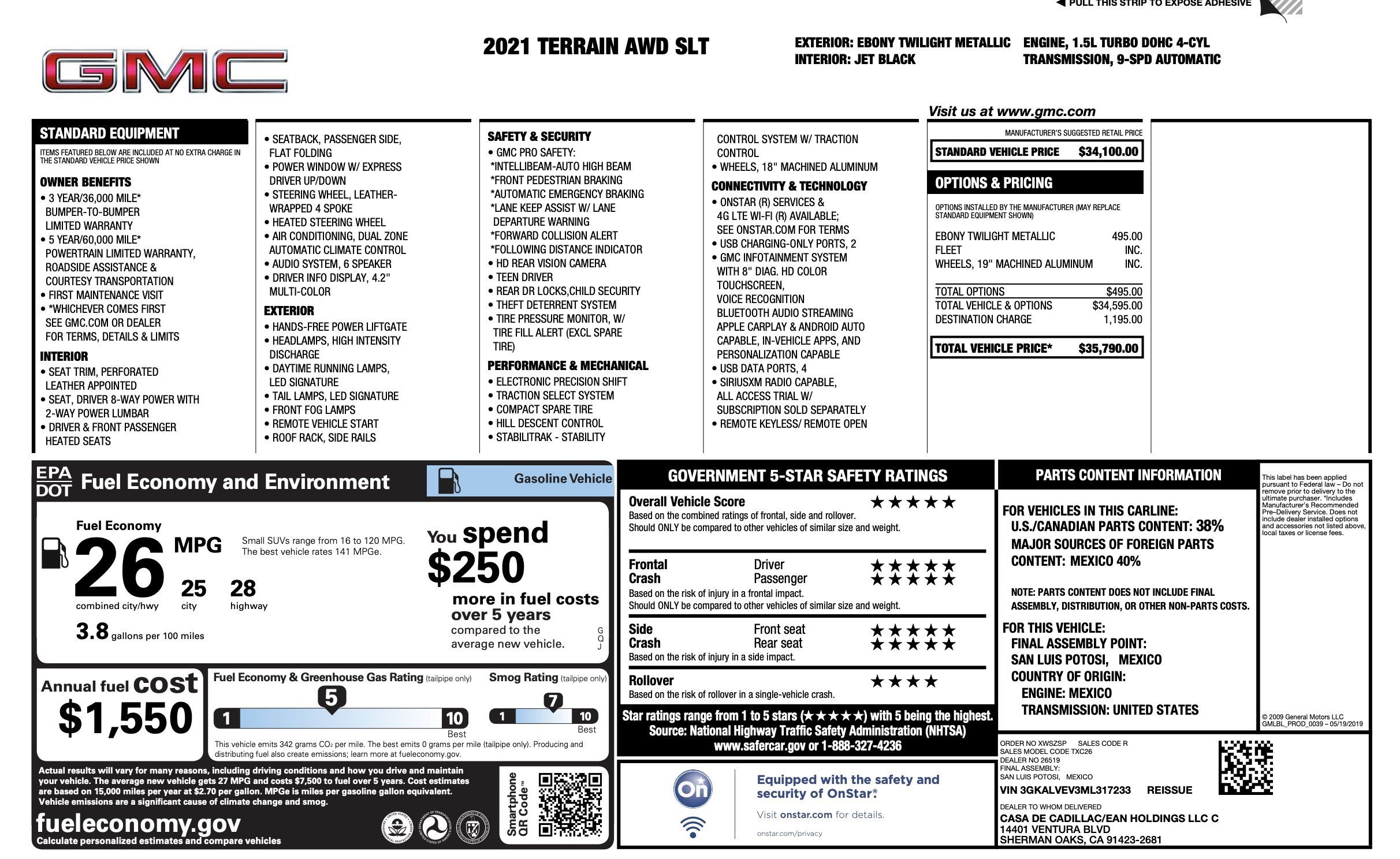 Used 2021 GMC Terrain SLT AWD/4WD image 4