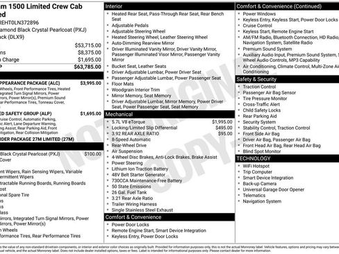 Used 2020 RAM 1500 Limited w/ Black Appearance Package RWD image 2