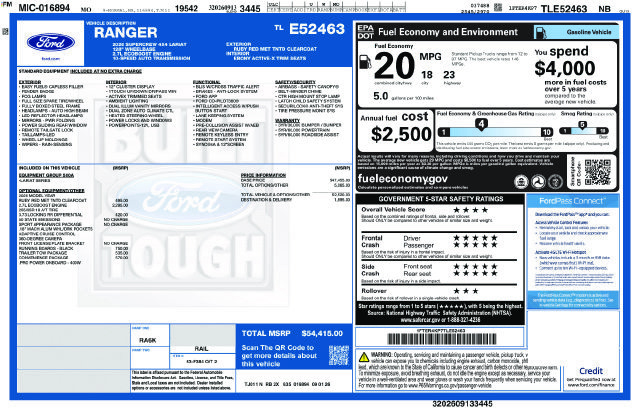 New 2026 Ford Ranger Lariat w/ Convenience Package AWD/4WD image 6