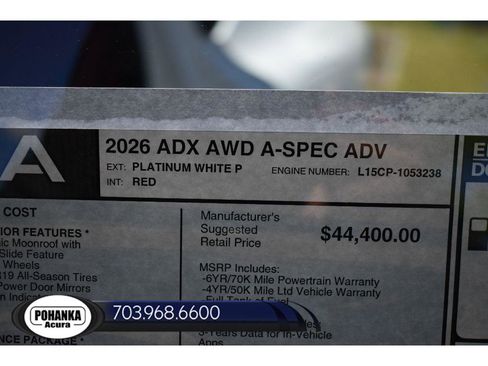 New 2026 Acura ADX A-Spec AWD/4WD image 38