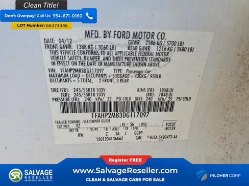 Used 2013 Ford Taurus Police Interceptor AWD image 16