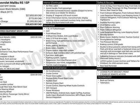 Certified 2023 Chevrolet Malibu RS FWD image 6