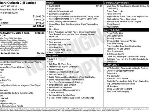 Used 2018 Subaru Outback 2.5i Limited AWD/4WD image 10