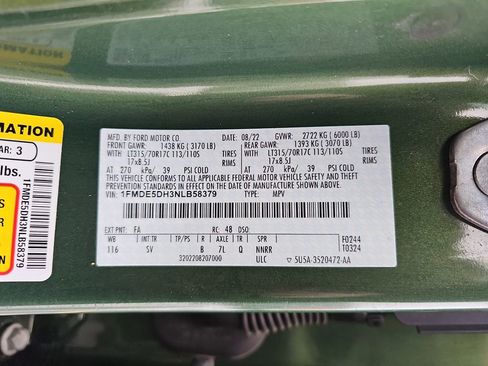 Used 2022 Ford Bronco Black Diamond w/ Sasquatch Package image 33