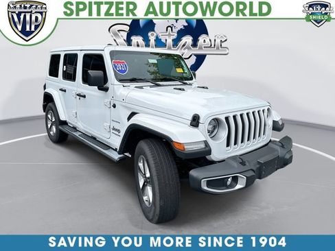 Used 2021 Jeep Wrangler Unlimited Sahara w/ LED Lighting Group AWD/4WD image 1