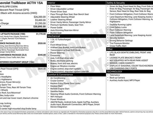 Used 2023 Chevrolet TrailBlazer ACTIV w/ Sun and Liftgate Package image 41