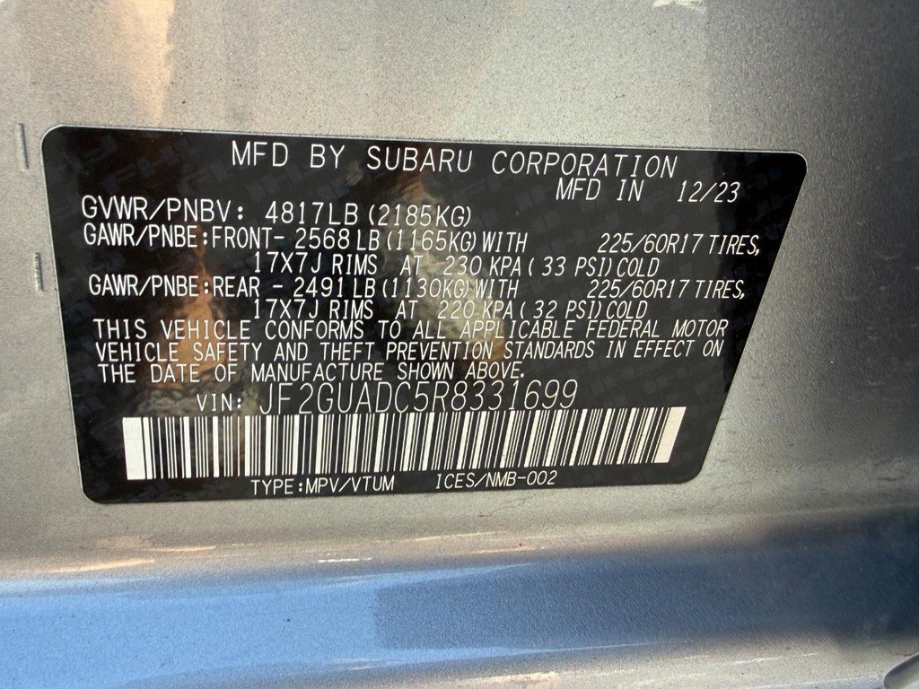 Used 2024 Subaru Crosstrek 2.0i Premium AWD/4WD image 22