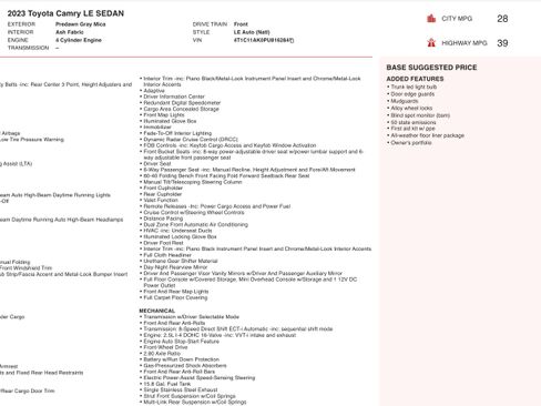 Used 2023 Toyota Camry LE image 5