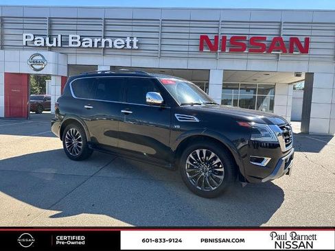 Certified 2022 Nissan Armada Platinum w/ Captain's Chairs Package image 1