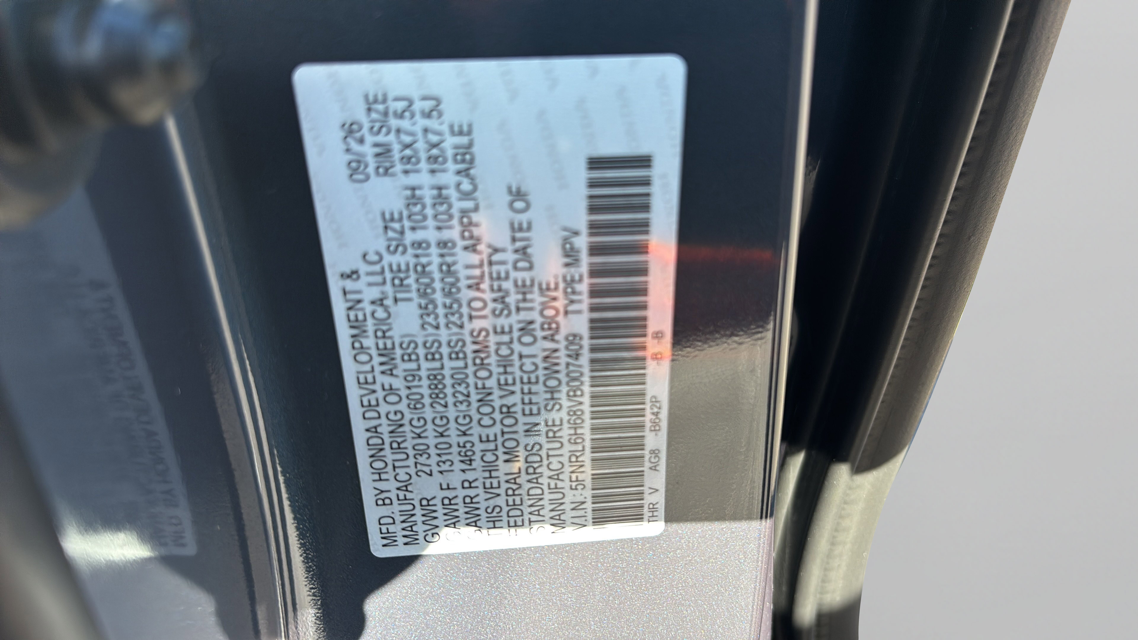New 2027 Honda Odyssey EX-L image 17
