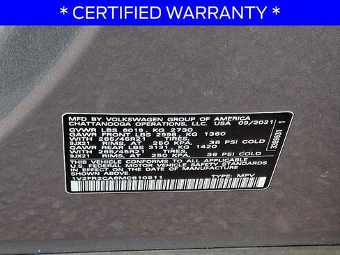Used 2021 Volkswagen Atlas SEL Premium AWD/4WD image 28