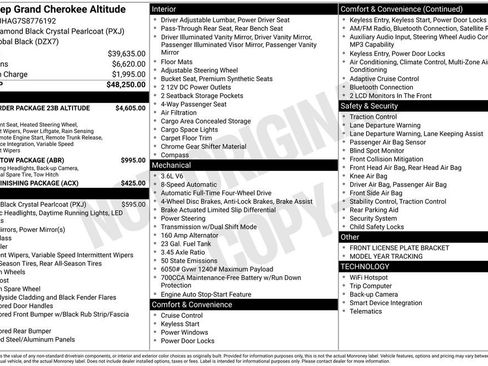 New 2025 Jeep Grand Cherokee Altitude image 40