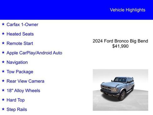 Used 2024 Ford Bronco Big Bend image 2