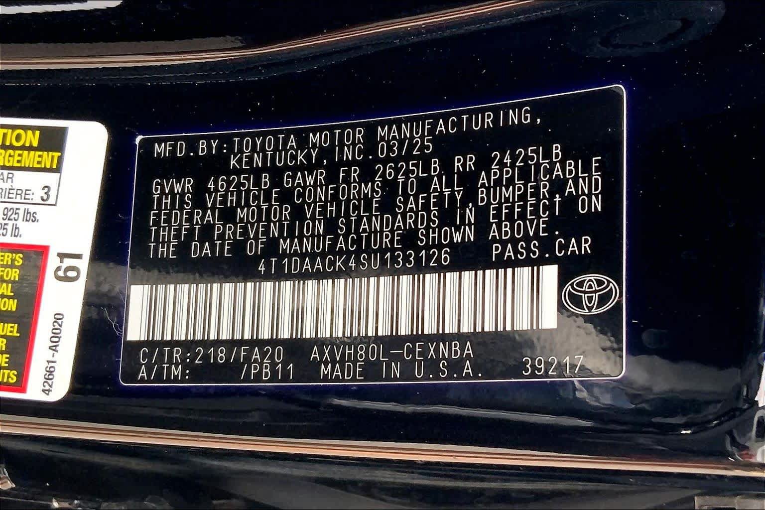 Used 2025 Toyota Camry LE FWD image 37