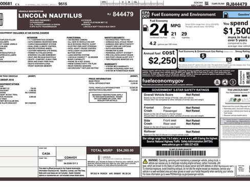 Used 2024 Lincoln Nautilus Premier w/ Jet Appearance Package image 5