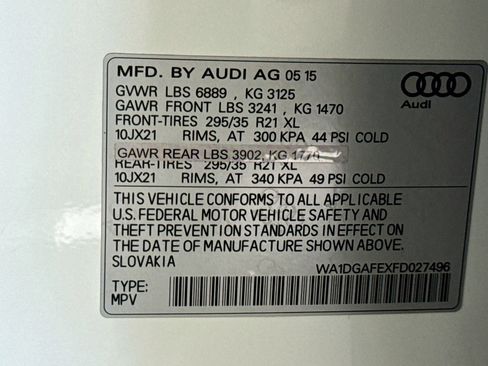 Used 2015 Audi Q7 3.0T S line Prestige w/ 21" S Line Plus Package image 31