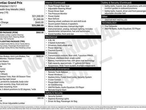 Used 2006 Pontiac Grand Prix w/ Preferred Package FWD image 20