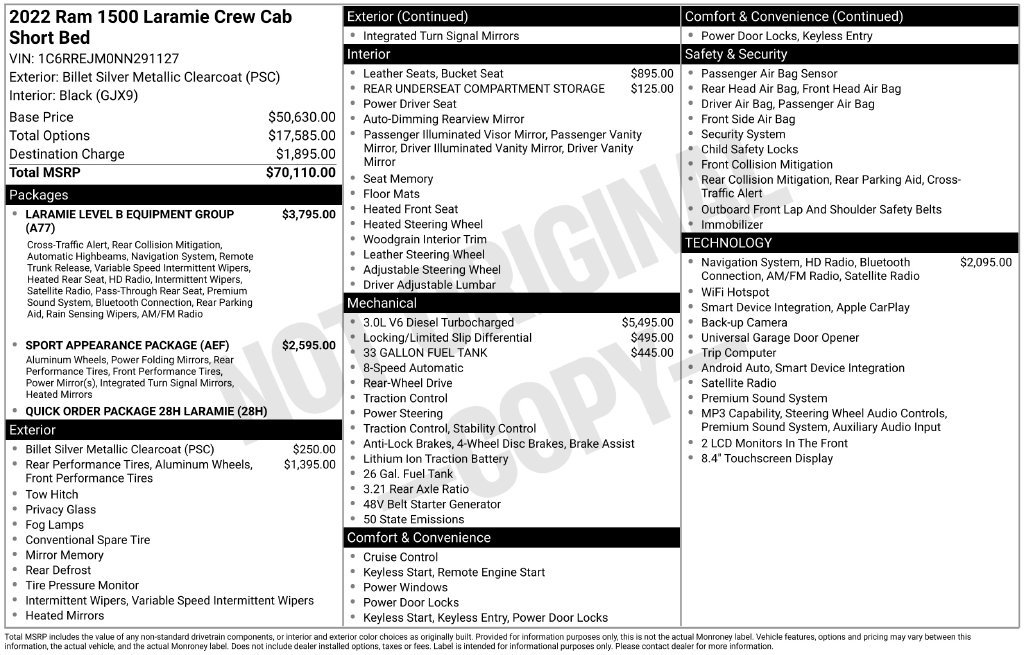 Used 2022 RAM 1500 Laramie RWD image 20