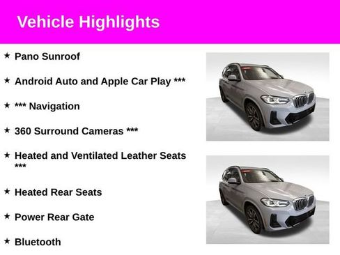 Used 2022 BMW X3 xDrive30i w/ M Sport Package 2 AWD/4WD image 5