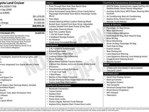 Used 2025 Toyota Land Cruiser w/ Premium Package image 7