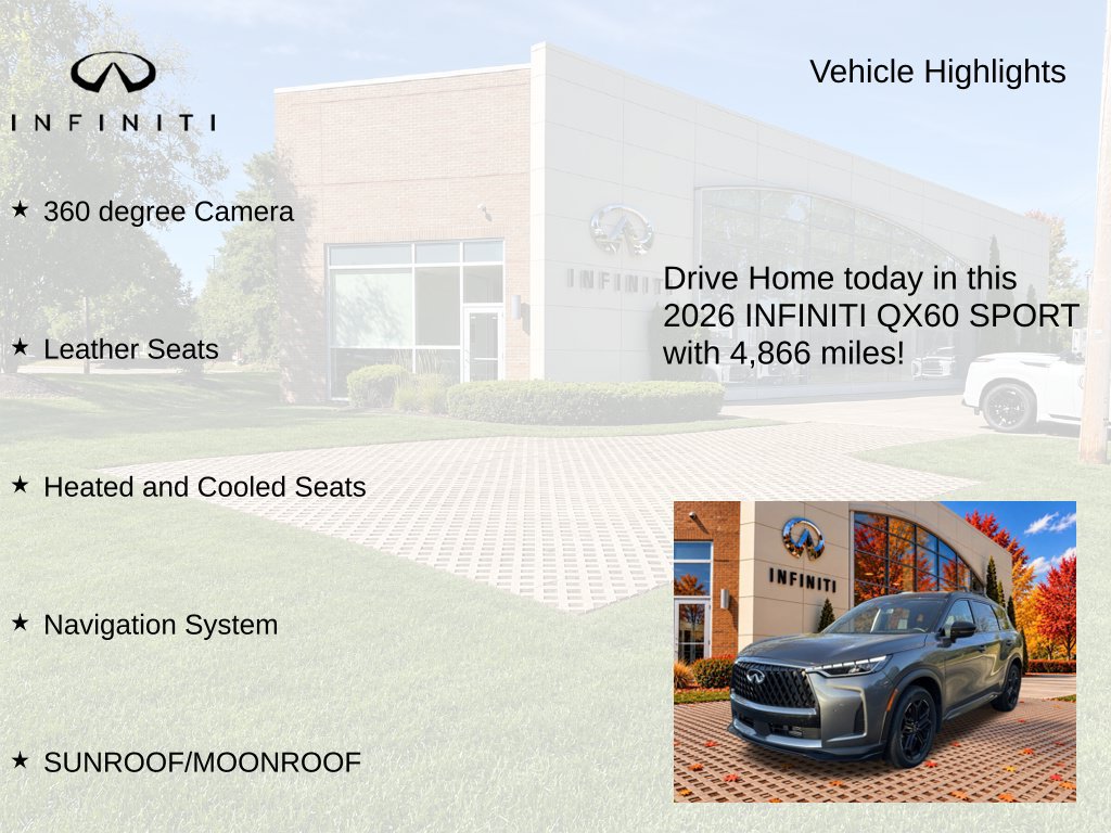 Used 2026 INFINITI QX60 Sport w/ Dark Cargo Package AWD/4WD image 9