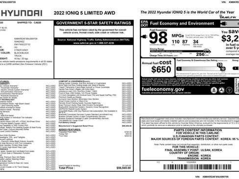 Used 2022 Hyundai Ioniq 5 Limited image 54