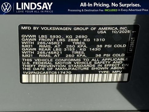 New 2026 Volkswagen Atlas SEL Premium R-Line AWD/4WD image 22