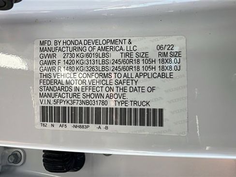 Used 2022 Honda Ridgeline RTL-E image 33