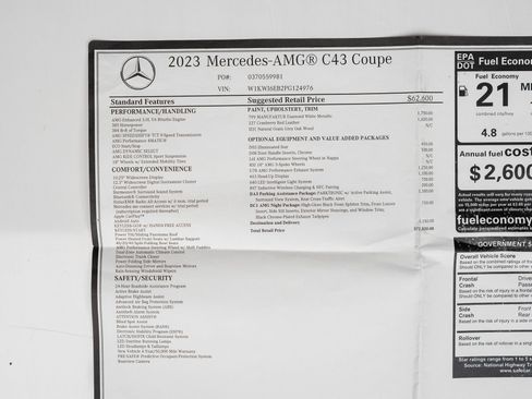 Used 2023 Mercedes-Benz C 43 AMG 4MATIC Coupe image 81
