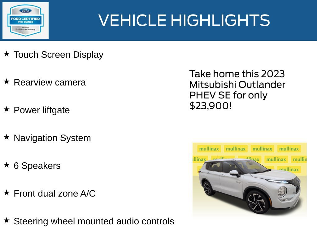 Used 2023 Mitsubishi Outlander 4WD Plug-In Hybrid image 22