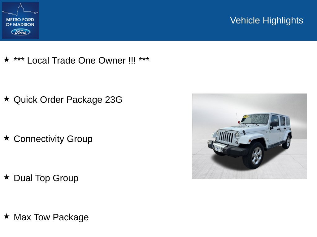 Used 2014 Jeep Wrangler Unlimited Sahara AWD/4WD image 2