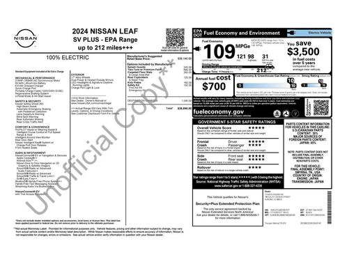 Used 2024 Nissan Leaf SV Plus image 5
