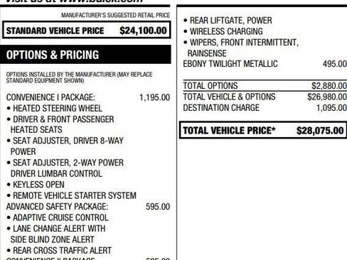 Used 2024 Buick Envista Sport Touring w/ Convenience I Package FWD image 2