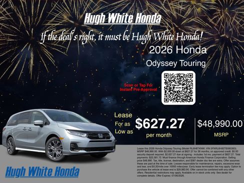 New 2026 Honda Odyssey Touring image 3
