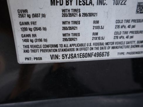 Used 2022 Tesla Model S Plaid AWD/4WD image 20