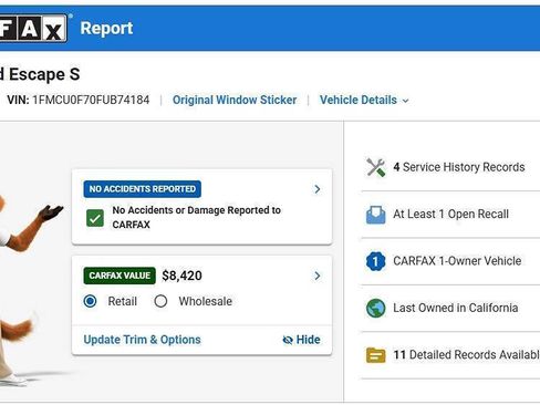 Used 2015 Ford Escape S FWD image 2
