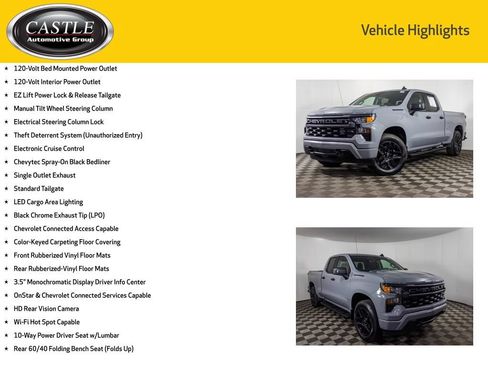 Used 2024 Chevrolet Silverado 1500 Custom w/ Dark Appearance Package AWD/4WD image 16