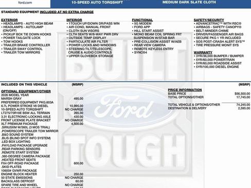 New 2026 Ford F250 XLT w/ XLT Premium Package image 2