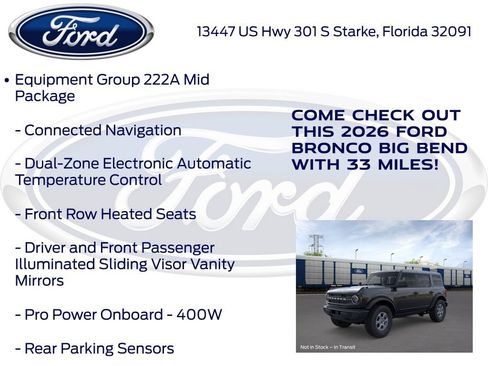 New 2026 Ford Bronco Big Bend AWD/4WD image 15