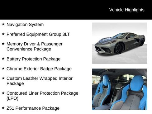 Used 2022 Chevrolet Corvette Stingray Premium Cpe w/ Z51 Performance Package RWD image 8